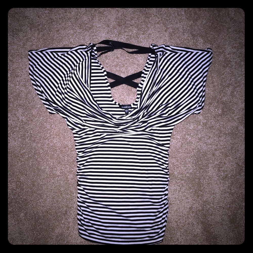 Striped Bebe Shirtdress